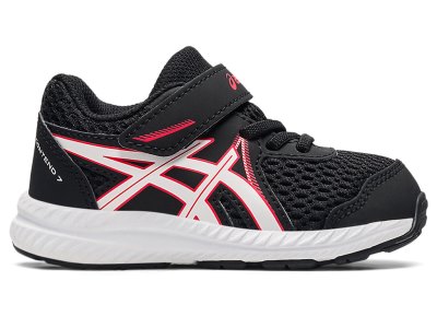 Kids' Asics Contend 7 Running Shoes Black/Electric Red Canada | CA2476-447