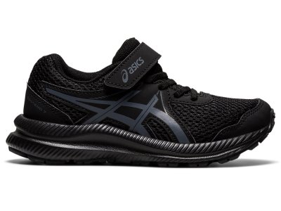 Kids' Asics Contend 7 Running Shoes Black/Carrier Grey Canada | CA8912-954