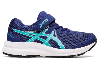 Kids' Asics Contend 7 Running Shoes Dive Blue/Sea Glass Canada | CA7645-851