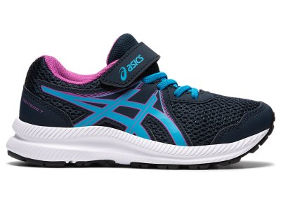 Kids' Asics Contend 7 Running Shoes French Blue/Digital Aqua Canada | CA5716-824