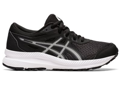 Kids' Asics Contend 8 Sports Shoes Black/White Canada | CA1139-531