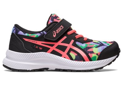 Kids' Asics Contend 8 Sports Shoes Black/Papaya Canada | CA4625-273