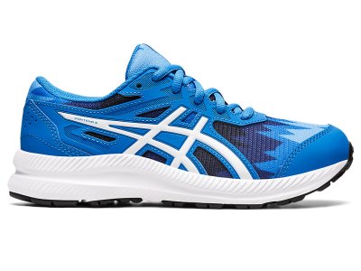 Kids' Asics Contend 8 Sports Shoes Electric Blue/White Canada | CA5645-761