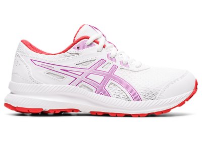 Kids' Asics Contend 8 Sports Shoes White/Orchid Canada | CA8364-113