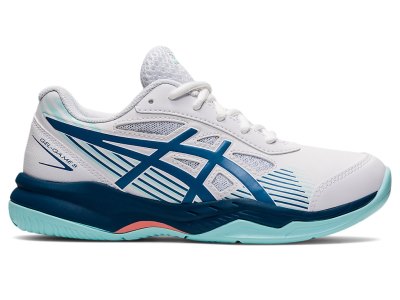 Kids' Asics Gel-game 8 Sports Shoes White/Light Indigo Canada | CA1303-534