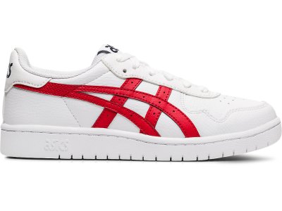 Kids' Asics Japan S Netball Shoes White/Classic Red Canada | CA4885-496