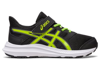 Kids' Asics Jolt 4 Sports Shoes Black/Lime Zest Canada | CA8000-332