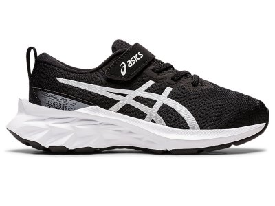 Kids' Asics Novablast 2 Sports Shoes Black/White Canada | CA8187-102