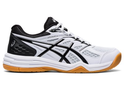 Kids' Asics Upcourt 4 Sports Shoes White/Black Canada | CA9624-145