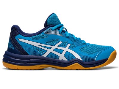 Kids' Asics Upcourt 5 Sports Shoes Island Blue/White Canada | CA1751-527