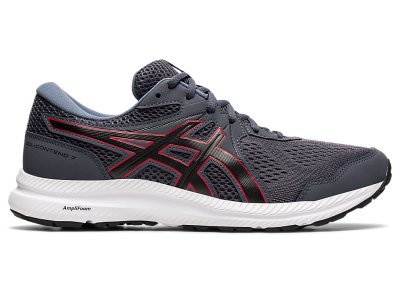 Men's Asics Gel-contend 7 (4E) Running Shoes Carrier Grey/Classic Red Canada | CA7248-130