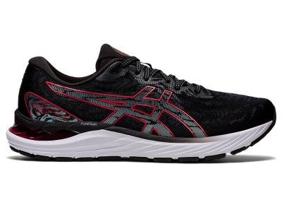 Men's Asics Gel-cumulus 23 Running Shoes Black/Electric Red Canada | CA7249-680