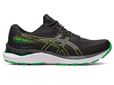 Men's Asics Gel-cumulus 24 Running Shoes Black/Lime Zest Canada | CA4127-686