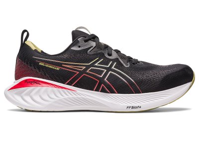 Men's Asics Gel-cumulus 25 Running Shoes Black/Electric Red Canada | CA9474-782