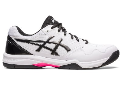 Men's Asics Gel-dedicate 7 Tennis Shoes White/Hot Pink Canada | CA8545-840