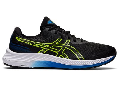 Men's Asics Gel-eXCite 9 Running Shoes Black/Hazard Green Canada | CA1462-342