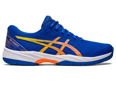 Men's Asics Gel-game 9 Tennis Shoes Tuna Blue/Sun Peach Canada | CA6650-880