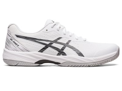 Men's Asics Gel-game 9 Tennis Shoes White/Black Canada | CA5537-180