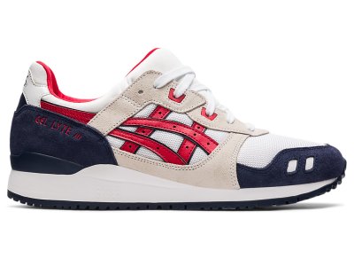 Men's Asics Gel-lyte III OG Sneakers White/Classic Red Canada | CA8788-400