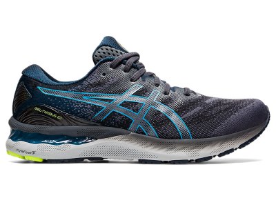 Men's Asics Gel-nimbus 23 Running Shoes Carrier Grey/Digital Aqua Canada | CA0356-806