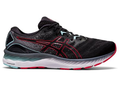 Men's Asics Gel-nimbus 23 Running Shoes Black/Electric Red Canada | CA5595-280