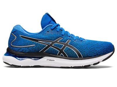 Men's Asics Gel-nimbus 24 Running Shoes Electric Blue/Piedmont Grey Canada | CA0000-845