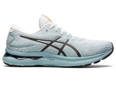 Men's Asics Gel-nimbus 24 Running Shoes Light Steel/White Canada | CA2270-994