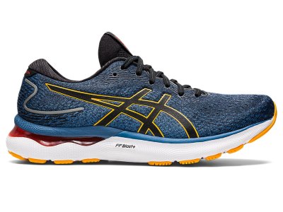 Men's Asics Gel-nimbus 24 Running Shoes Azure/Amber Canada | CA5380-461