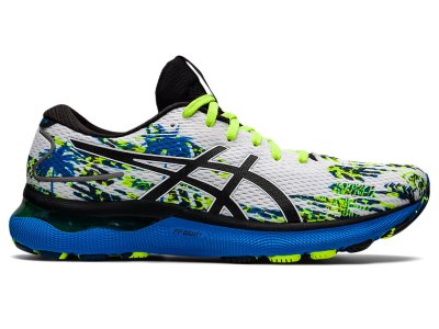 Men's Asics Gel-nimbus 24 Running Shoes White/Black Canada | CA7571-120