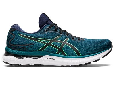 Men's Asics Gel-nimbus 24 Running Shoes Velvet Pine/New Leaf Canada | CA7624-903