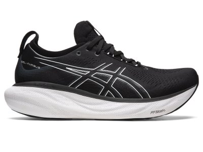 Men's Asics Gel-nimbus 25 Running Shoes Black/Pure Silver Canada | CA9288-869