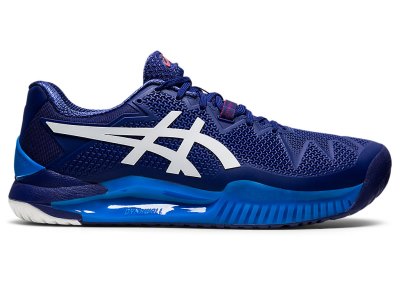 Men's Asics Gel-resolution 8 (2E) Tennis Shoes Dive Blue/White Canada | CA5772-387