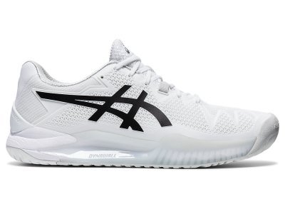 Men's Asics Gel-resolution 8 Tennis Shoes White/Black Canada | CA5213-821