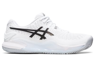 Men's Asics Gel-resolution 9 Clay Tennis Shoes White/Black Canada | CA9265-833