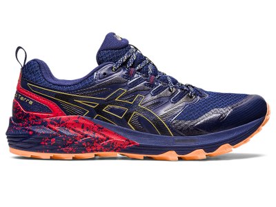 Men's Asics Gel-trabuco Terra Trail Running Shoes Indigo Blue/Olive Oil Canada | CA5148-647