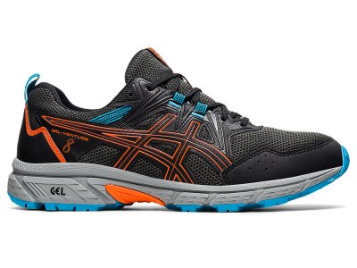 Men's Asics Gel-ventuRE 8 Trail Running Shoes Black/Marigold Orange Canada | CA7365-107