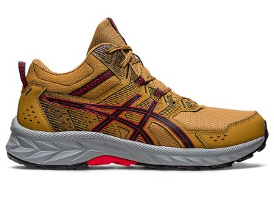 Men's Asics Gel-ventuRE 9 MT Running Shoes Tan Presidio/Electric Red Canada | CA9799-177