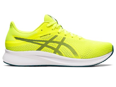 Men's Asics Patriot 13 Running Shoes Safety Yellow/Velvet Pine Canada | CA0537-907