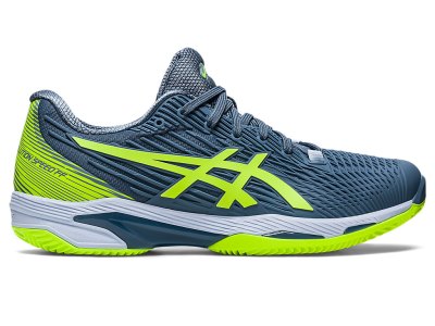 Men's Asics Solution Speed FF 2 Clay Tennis Shoes Steel Blue/Hazard Green Canada | CA2828-750