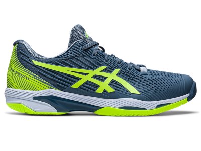 Men's Asics Solution Speed FF 2 Tennis Shoes Steel Blue/Hazard Green Canada | CA7377-667