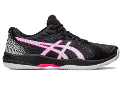 Men's Asics Solution Swift FF Clay Tennis Shoes Black/Hot Pink Canada | CA5530-767