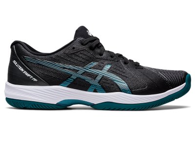 Men's Asics Solution Swift FF Tennis Shoes Black/Misty Pine Canada | CA1168-219