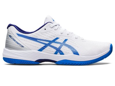 Men's Asics Solution Swift FF Tennis Shoes White/Electric Blue Canada | CA3053-444