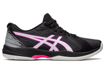 Men's Asics Solution Swift FF Tennis Shoes Black/Hot Pink Canada | CA5145-300