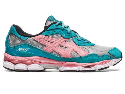 Women's Asics Awake Ny X Gel-nyc Sneakers Pure Silver/Green Blue Slate Canada | CA1813-795