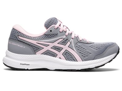 Women's Asics Gel-contend 7 (D) Running Shoes Sheet Rock/Pink Salt Canada | CA3049-965