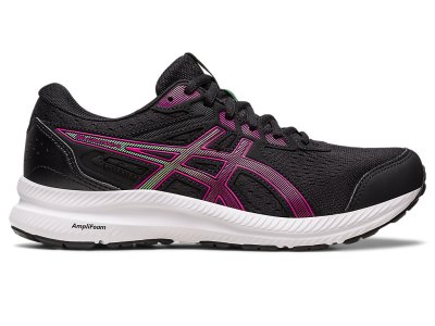 Women's Asics Gel-contend 8 Running Shoes Black/Pink Rave Canada | CA1885-032