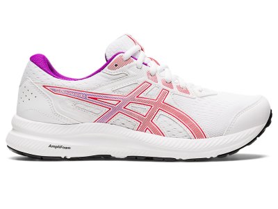 Women's Asics Gel-contend 8 Running Shoes White/Red Alert Canada | CA3036-190