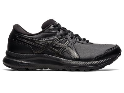 Women's Asics Gel-contend Walker Running Shoes Black/Black Canada | CA8443-052