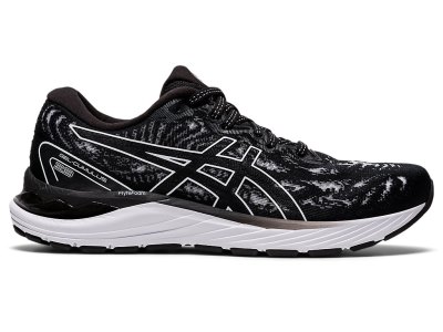 Women's Asics Gel-cumulus 23 Running Shoes Black/White Canada | CA6703-651